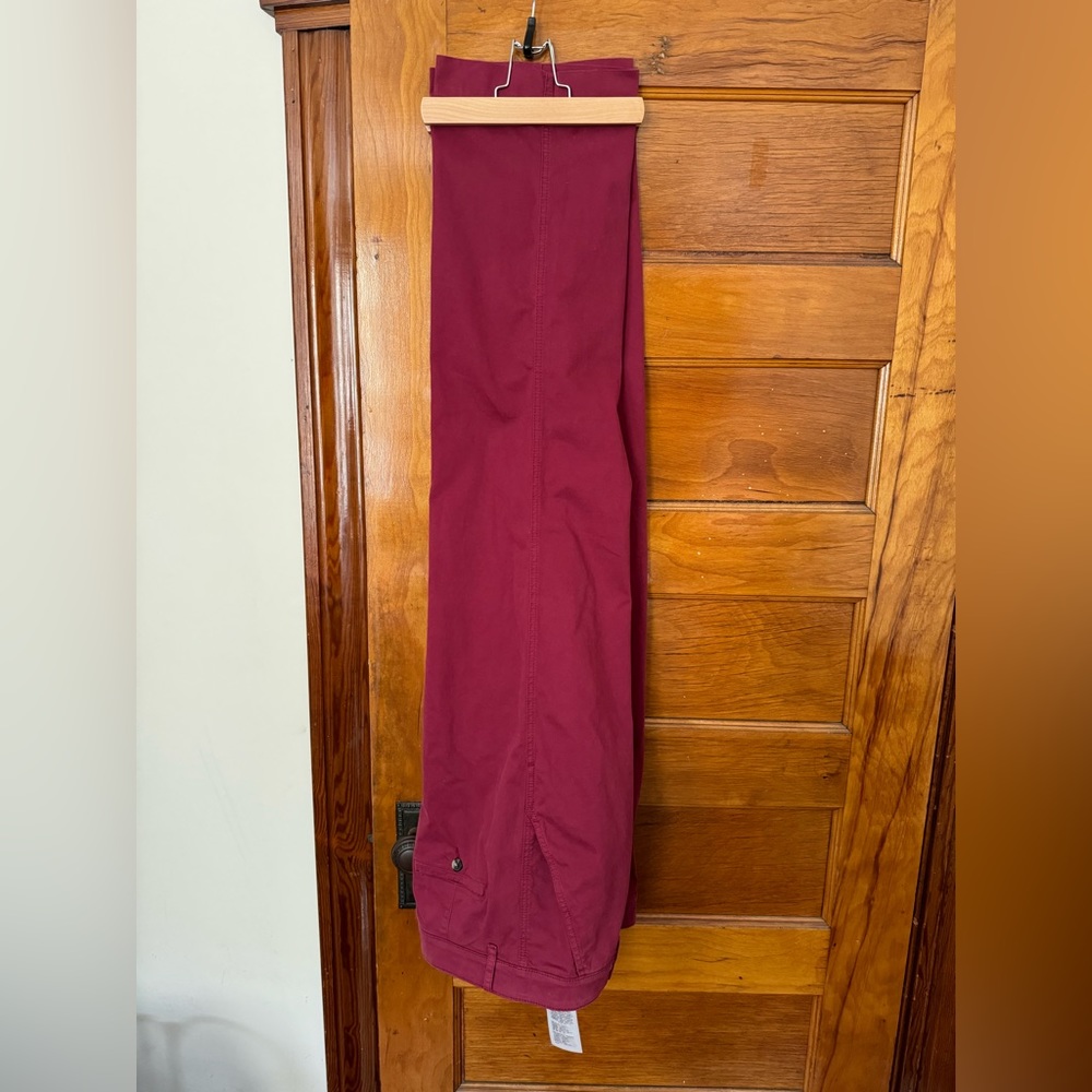 Kenzo Pleated Cotton Blend Twill Chinos Maroon NWOT Size 34